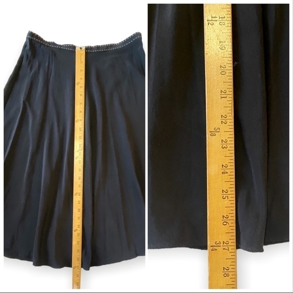 Philosophy de Alberta Ferretti Black Silk Skirt, Size 8 - Picture 10 of 12